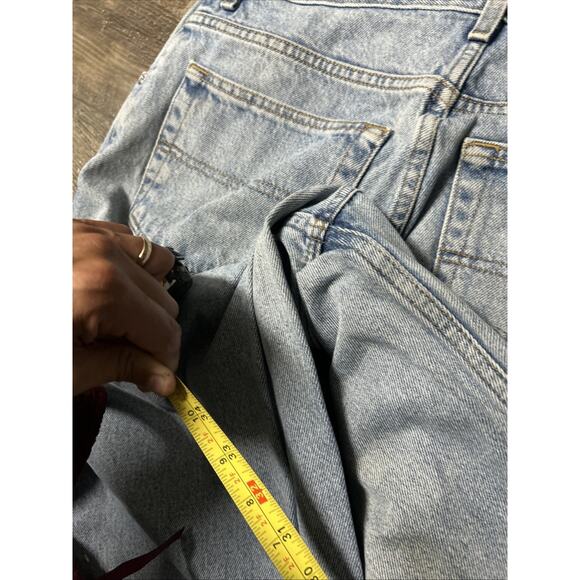 Vintage Tommy Jeans Mens 34x34 Light Wash Denim Flag Y2K 90s Dad Pants - Picture 8 of 9